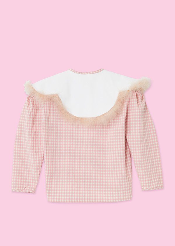 Blusa Lady Sontag Feather Gingham - Imagen 5