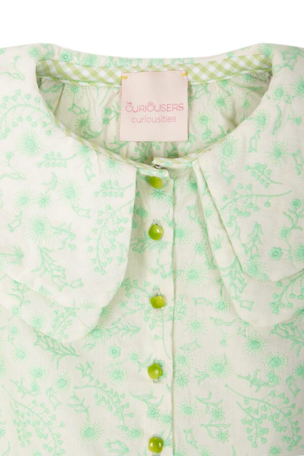 Blusa algodón bordado manga corta