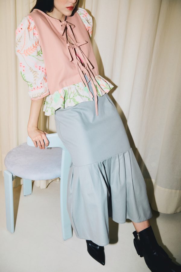 Falda Sister Enid Dusty Blue Skirt